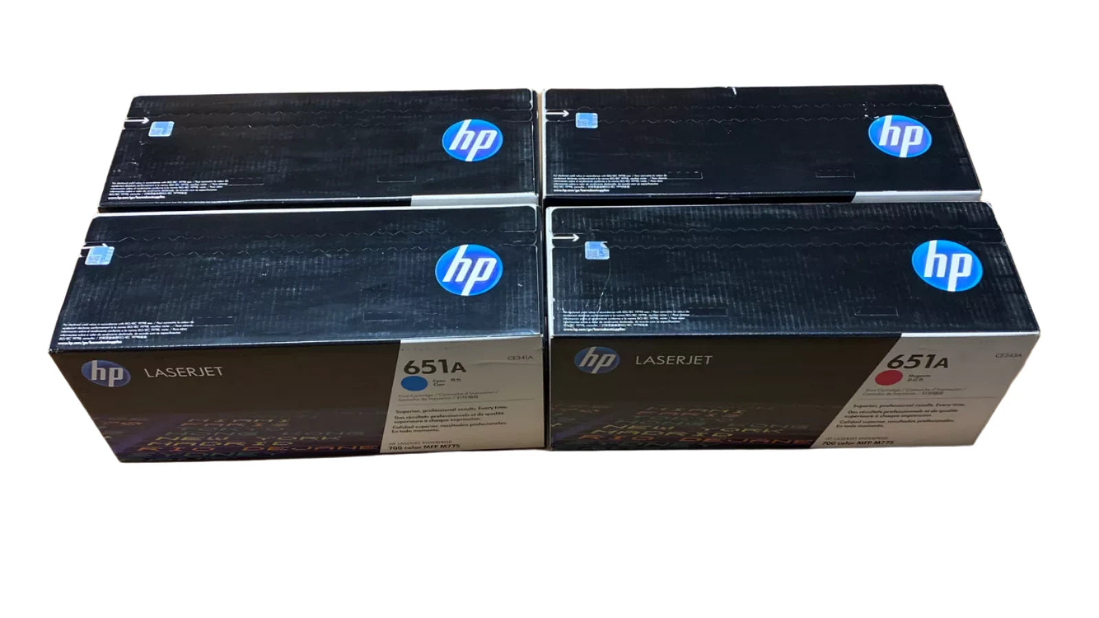 Bundle: 4x Pack Genuine HP CE340A CE341A CE343A CE342A Toner Cartridge Set 651A