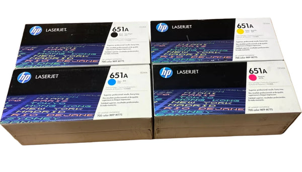 Bundle: 4x Pack Genuine HP CE340A CE341A CE343A CE342A Toner Cartridge Set 651A