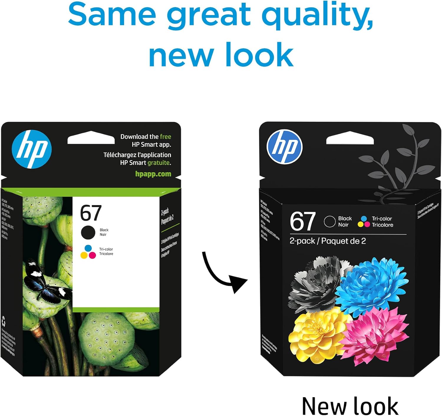 Genuine HP #67 Black & Colour Ink Set for Envy 6020/6030/6034/6420/6430 [3YM56AA+3YM55AA]