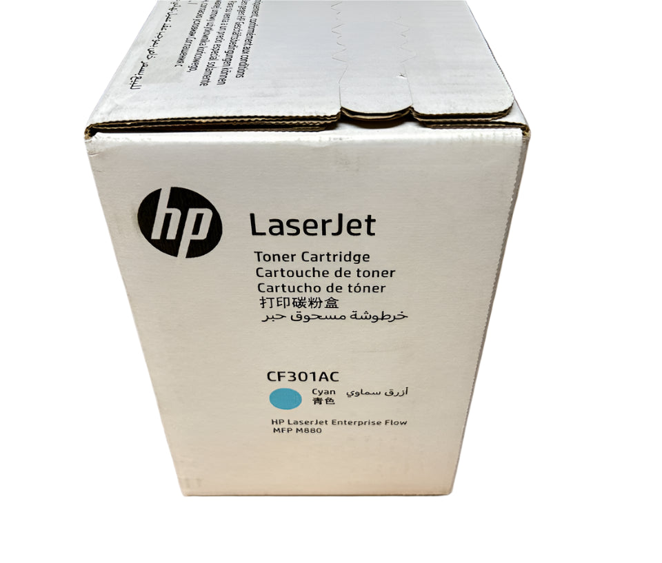 Genuine HP #827A Cyan Toner Cartridge CF301AC for LaserJet M880z/M880z (32K)