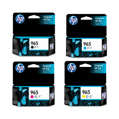 Genuine Hp #965 Ink Set (1Bk 1C 1M 1Y) For Officejet Pro 9010E/9012E/9020E/9028 [3Ja80Aa-3Ja77Aa]