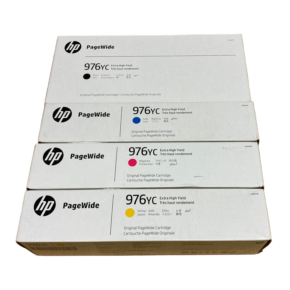 *SALE!* 4 Pack Genuine HP #976Y Ink Cartridge Set (1BK,1C,1M,1Y) L0R08A/L0R05A/L0R06A/L0R07A