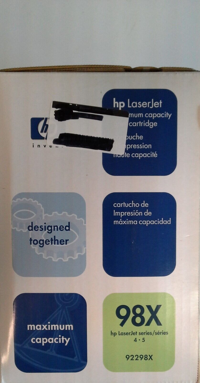 *CLEAR!* Genuine HP 98X 92298X Black High Yield Toner Cartridge for LaserJet 4/5 Plus (8.8K)