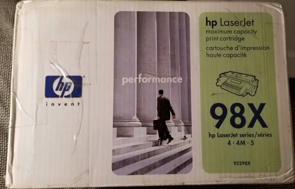 *CLEAR!* Genuine HP 98X 92298X Black Toner Cartridge (8.8K)