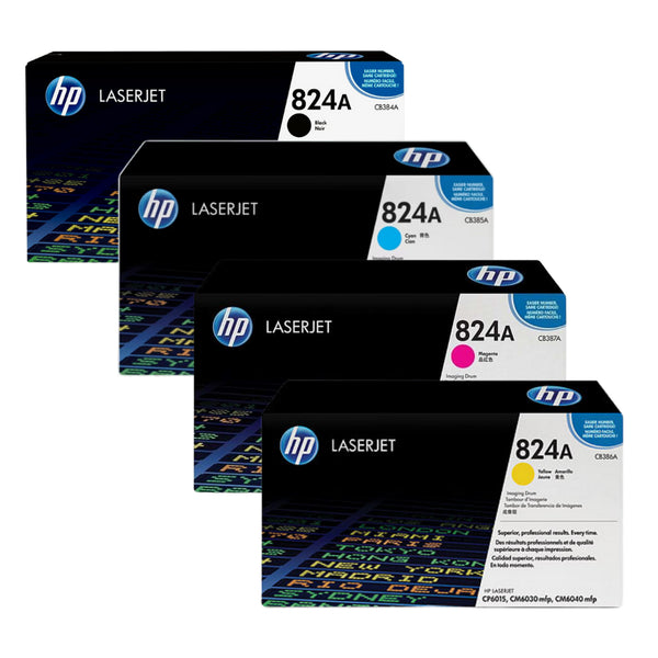 4x Pack Genuine HP #824A C/M/Y/K Imaging Drum Unit Set for Color LaserJet CP6015 CM6040 MFP (35K)