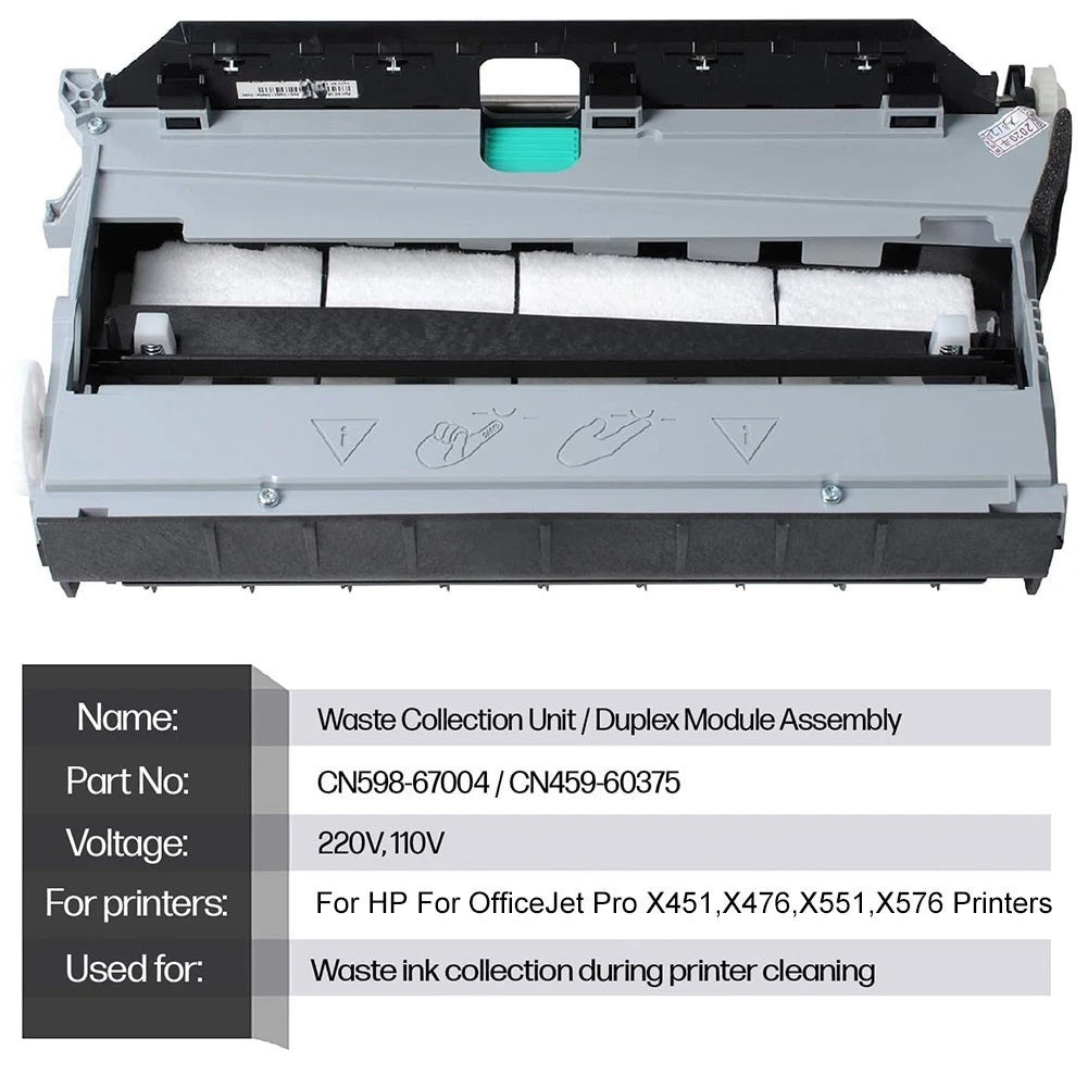 Hp Duplex Module Genuine HP CN598-67004 Duplex Module Assembly & Ink Collection Unit ...