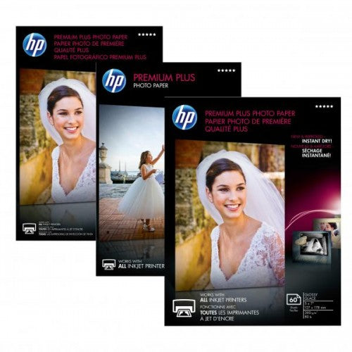 Genuine HP CR677A Premium Plus A6 Glossy Photo Paper 25x Sheet 300GSM (10x15cm)