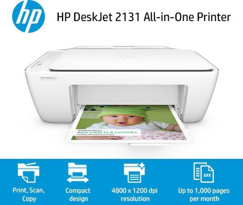 HP DeskJet 2130/2131 All-in-One Printer using #63/63XL Ink  – Print, Scan & Copy [F5S42A]