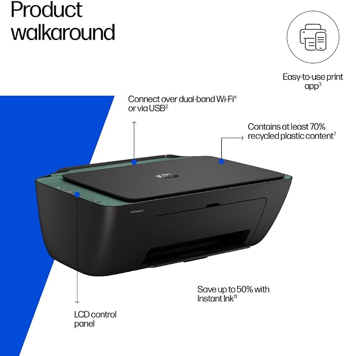 HP DeskJet 2923e A4 Inkjet All-in-One Printer Wi-Fi Instant Ink Ready