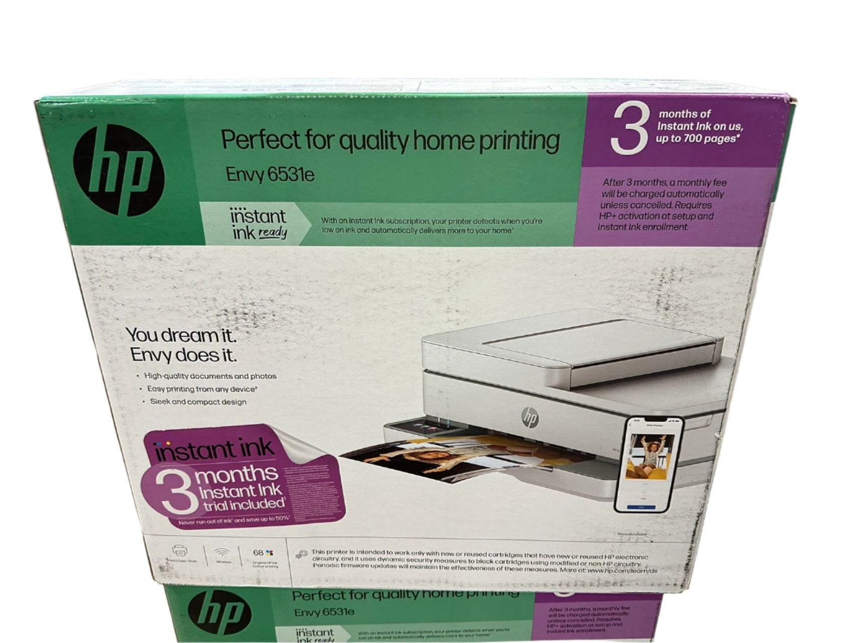 HP Envy 6531e A4 Multifunction Inkjet WiFi Printer Duplex ADF AirPrint #68/68e