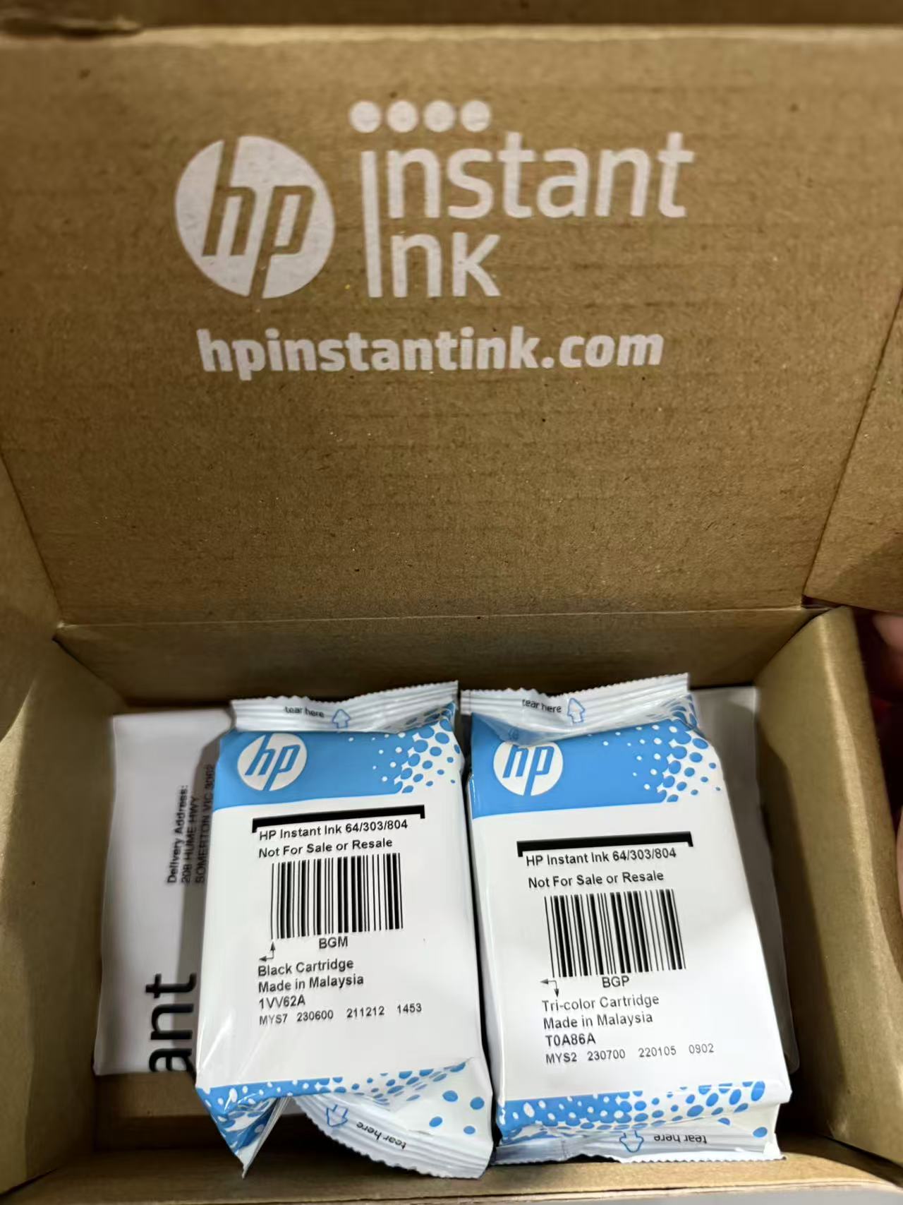 Genuine HP #804/303/64 Black+Colour Instank Ink Set for Envy Inspire 7220e 7221e 7921e 7920e Tango X [1VV62AA+T0A86A]