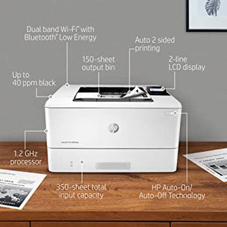 *Sale!* Hp Laserjet Pro M404Dw Wireless Black & White Laser Printer+Duplex 38Ppm W1A56A Printer Mono