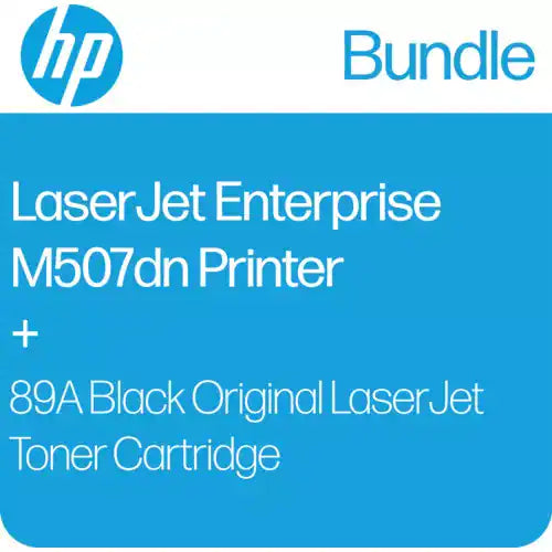 HP LaserJet Enterprise M507dn A4 Mono Laser Printer+ CF289A black Toner Bundle [1PV87A-CF289A]