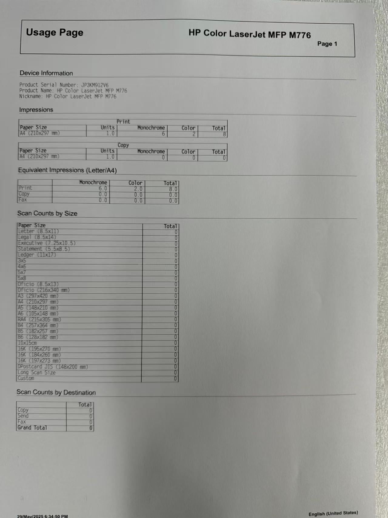 *Clearance!* HP Color LaserJet Enterprise MFP M776dn A3 Multifunction Printer 46PPM Ex-Demo Unit [T3U55A]