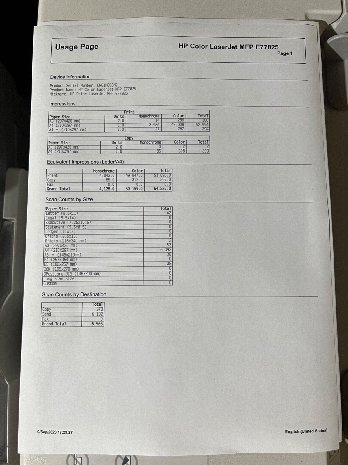 *RFB* HP Color LaserJet Managed MFP E77825dn A3/A4 Multifunction Photocopier [Z8Z02A]