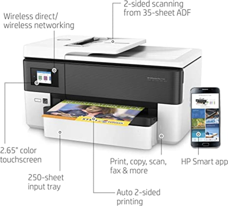 *Special!* Hp Officejet Pro 7720 A3 Wide Format All-In-One Printer+Wi-Fi+Adf [Y0S18A] Inkjet Printer