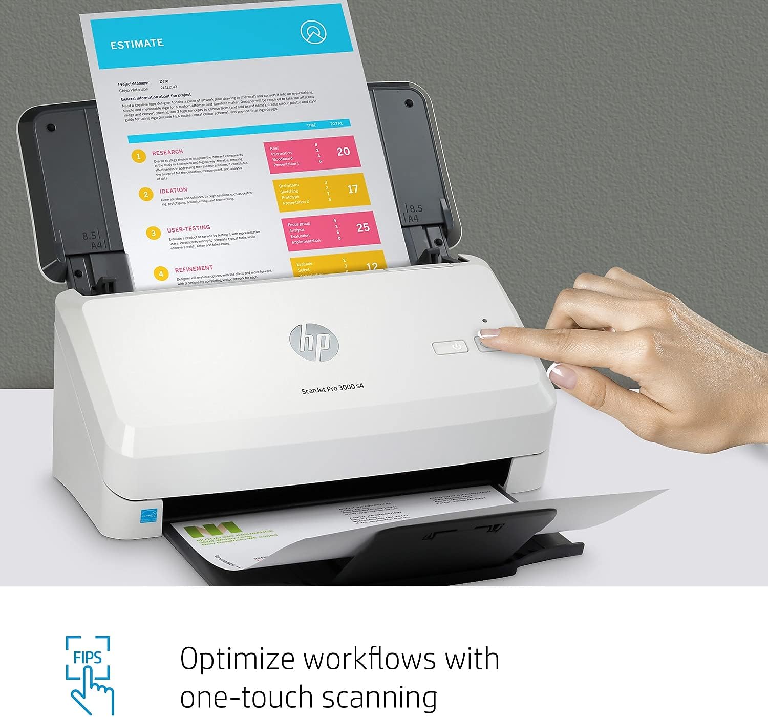 *Damaged Box* HP Scanjet Pro 3000 S4 Sheet-Fed Document Scanner 40PPM [6FW07A]