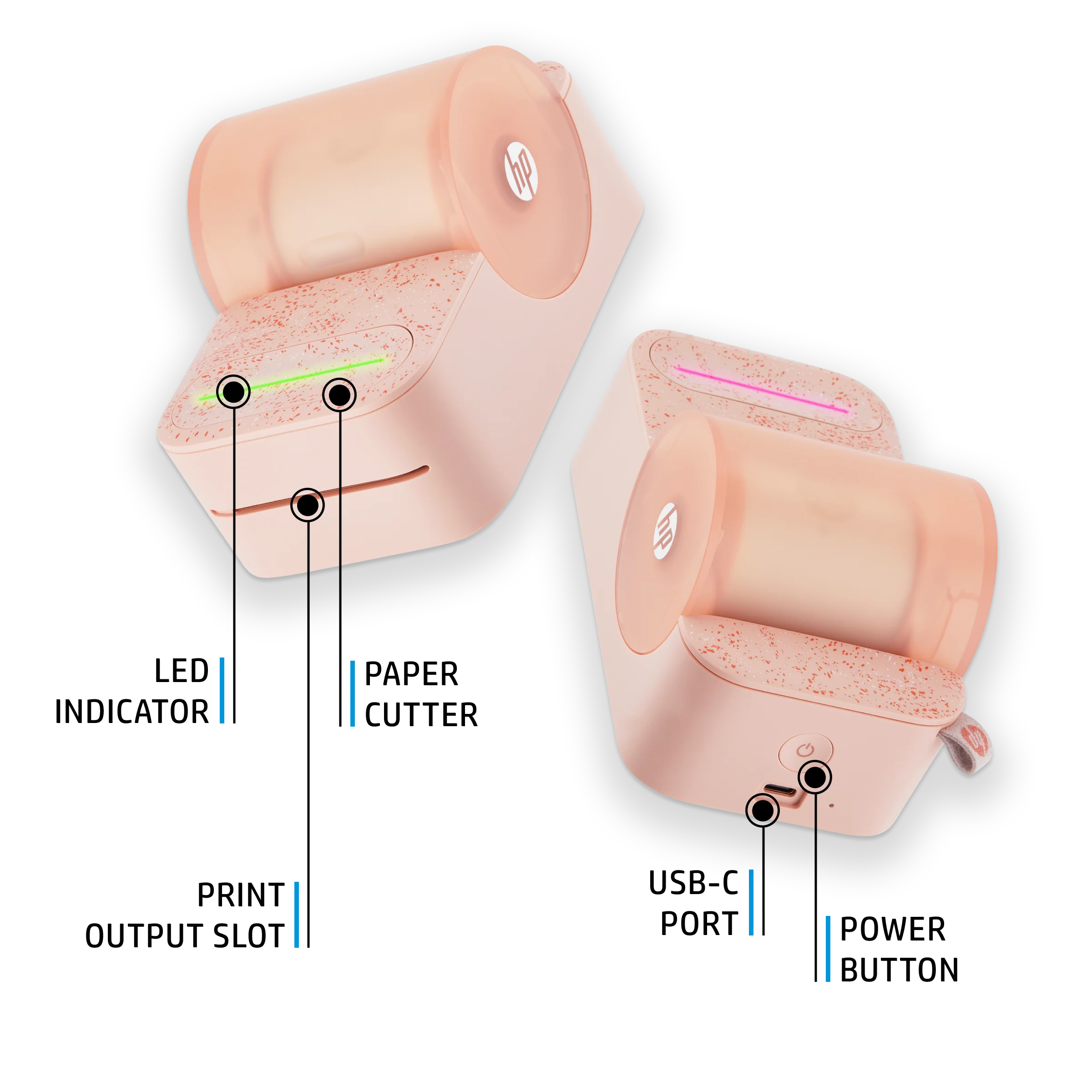 *NEW!* HP Sprocket Panorama Instant Portable Color Label & Photo Printer (Pink)