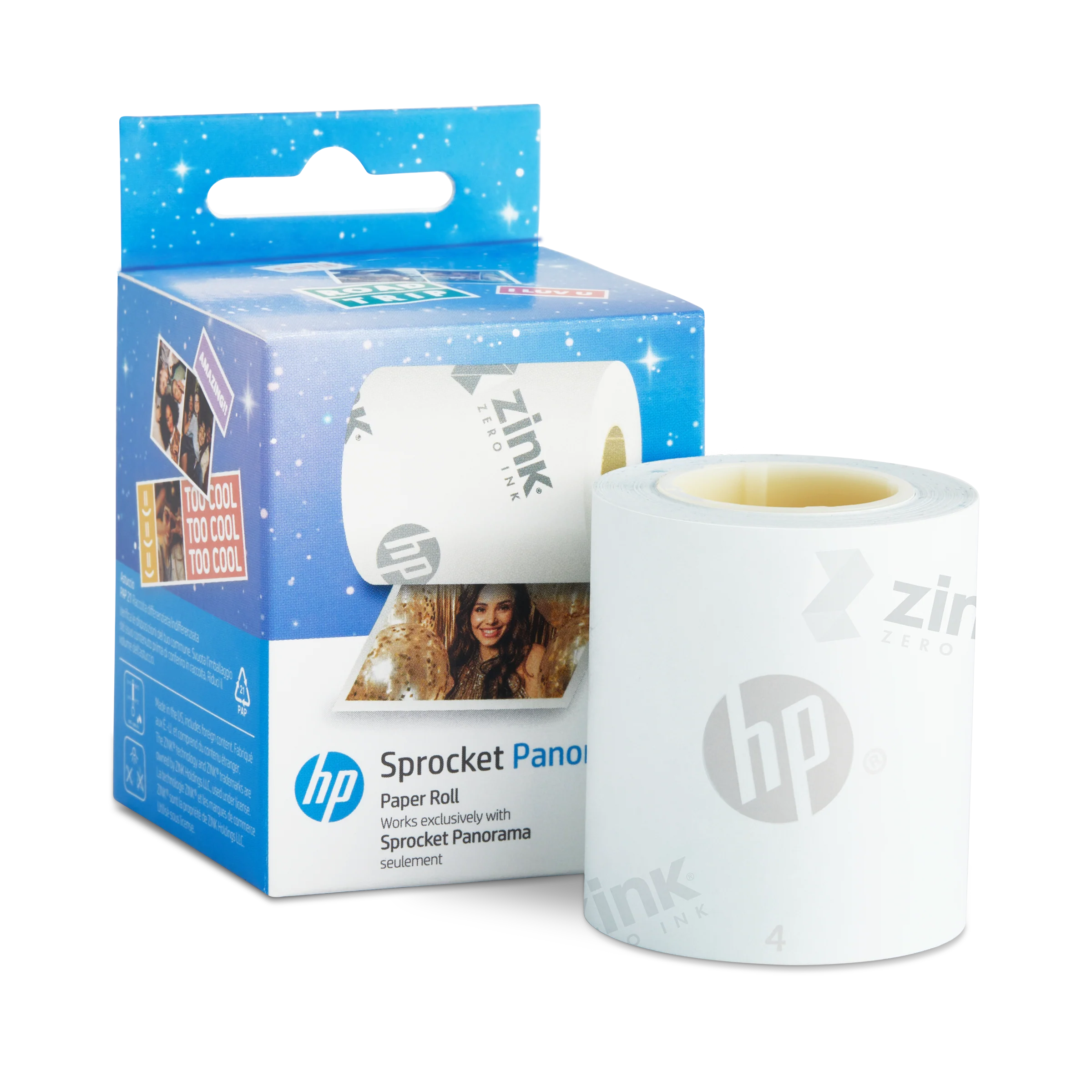 HP Sprocket Panorama 5 Meter Zink Paper Roll for Photo and Label Printer [HPIZPANROLL]
