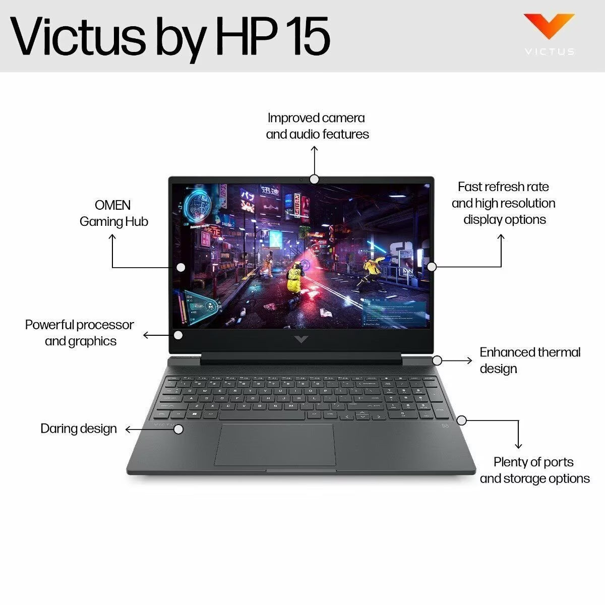 *SALE!* HP VICTUS Gaming Laptop 15.6" FHD Ryzen 5-8645HS 16GB 1TB SSD RTX4050 [B5TK1PA]