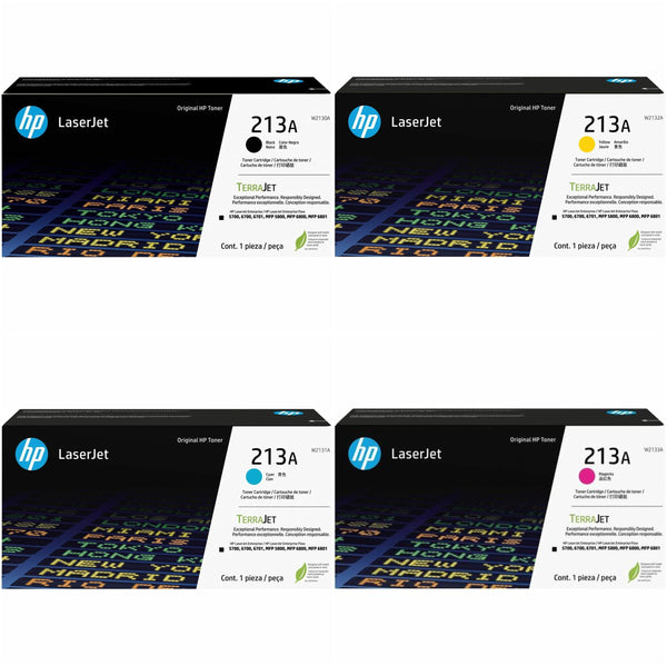 Bundle: 4x Pack Genuine HP W2130A W2131A W2132A W2133A Toner Cartridge Set #213A