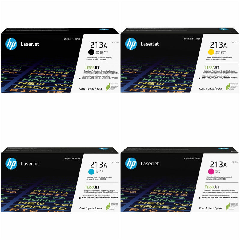 Bundle: 4x Pack Genuine HP W2130A W2131A W2132A W2133A Toner Cartridge Set