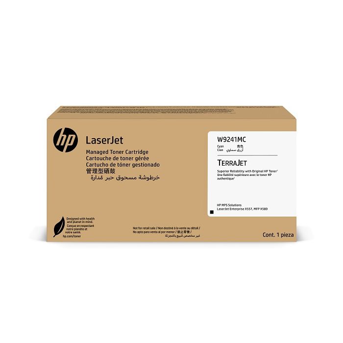 Genuine HP W9241MC Cyan Managed Toner Cartridge for X55745dn 14K Pages