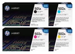 Bundle: 4x Pack Genuine HP Q6470A Q6471A Q6472A Q6473A Toner Cartridge Set 501A 502A