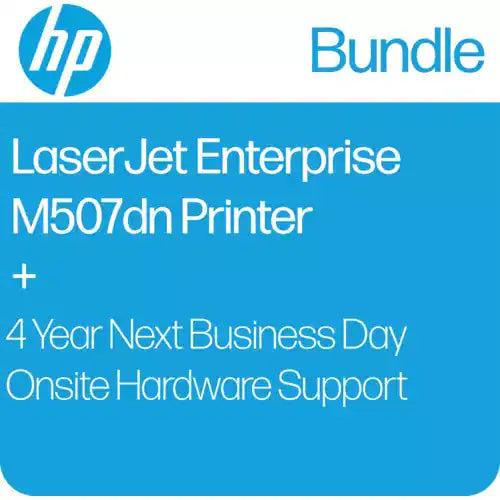 HP LaserJet Enterprise M507dn A4 Mono Laser Printer+4-Year NBD Wty [1PV87A-UB6Z3E]