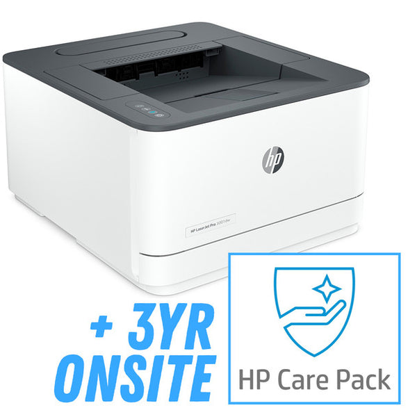 BUNDLE: HP LaserJet Pro 3001dw A4 Wireless Mono Laser Printer+3-Year NBD Warranty (UG481E)