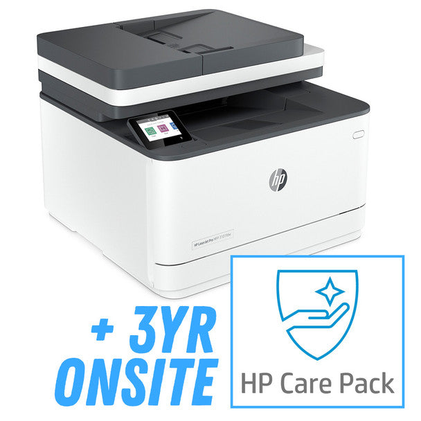 BUNDLE: HP LaserJet Pro MFP 3101fdw A4 Wireless Mono Laser Multifunction Printer+3-Year Warranty (3G628F-UH773E)