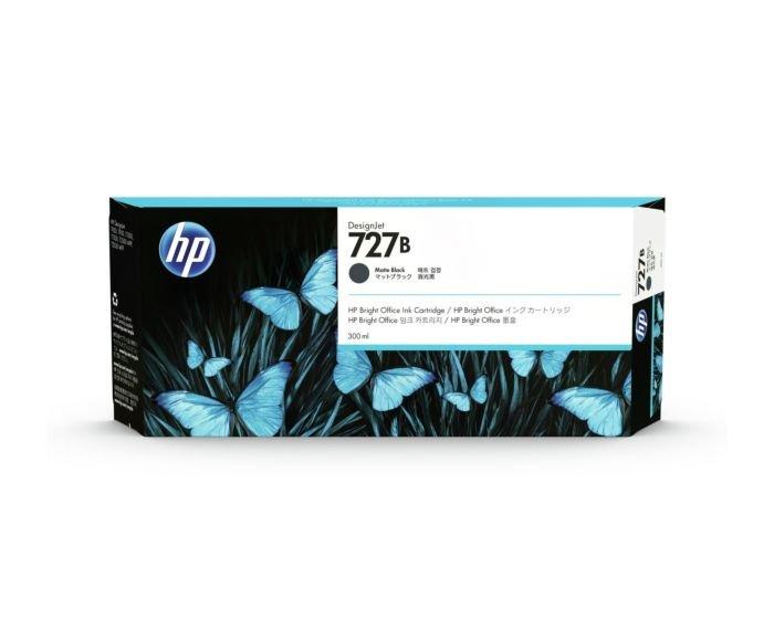 Genuine HP #727 Matte Black Ink Cartridge for Designjet T1530 T2530 T1500 T2500 T920 300ml [3WX19A]