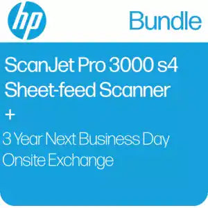 HP Scanjet Pro 3000 S4 Document Scanner+3YR NBD Exchange Warranty Bundle [6FW07A+U9JR2E]