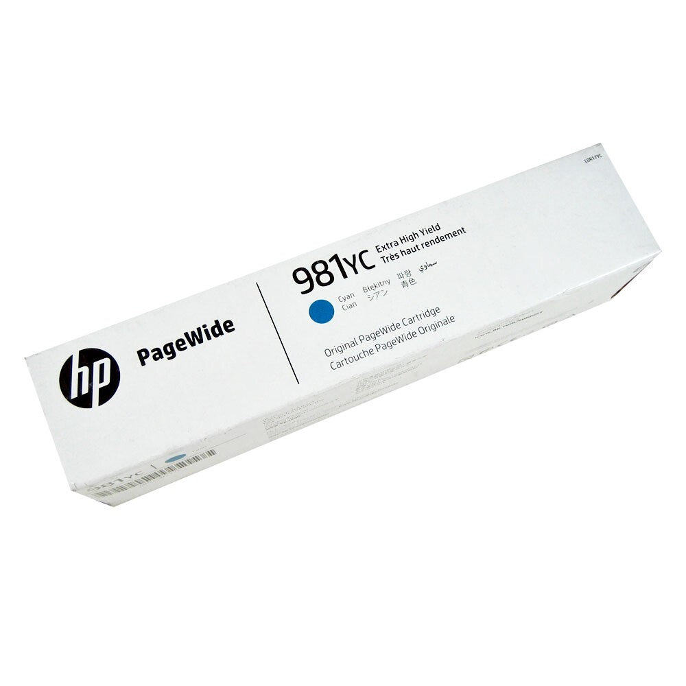 Genuine HP #981YC Cyan Ink Cartridge for PageWide Enterprise Managed E55650 E58650 16K [L0R17YC]