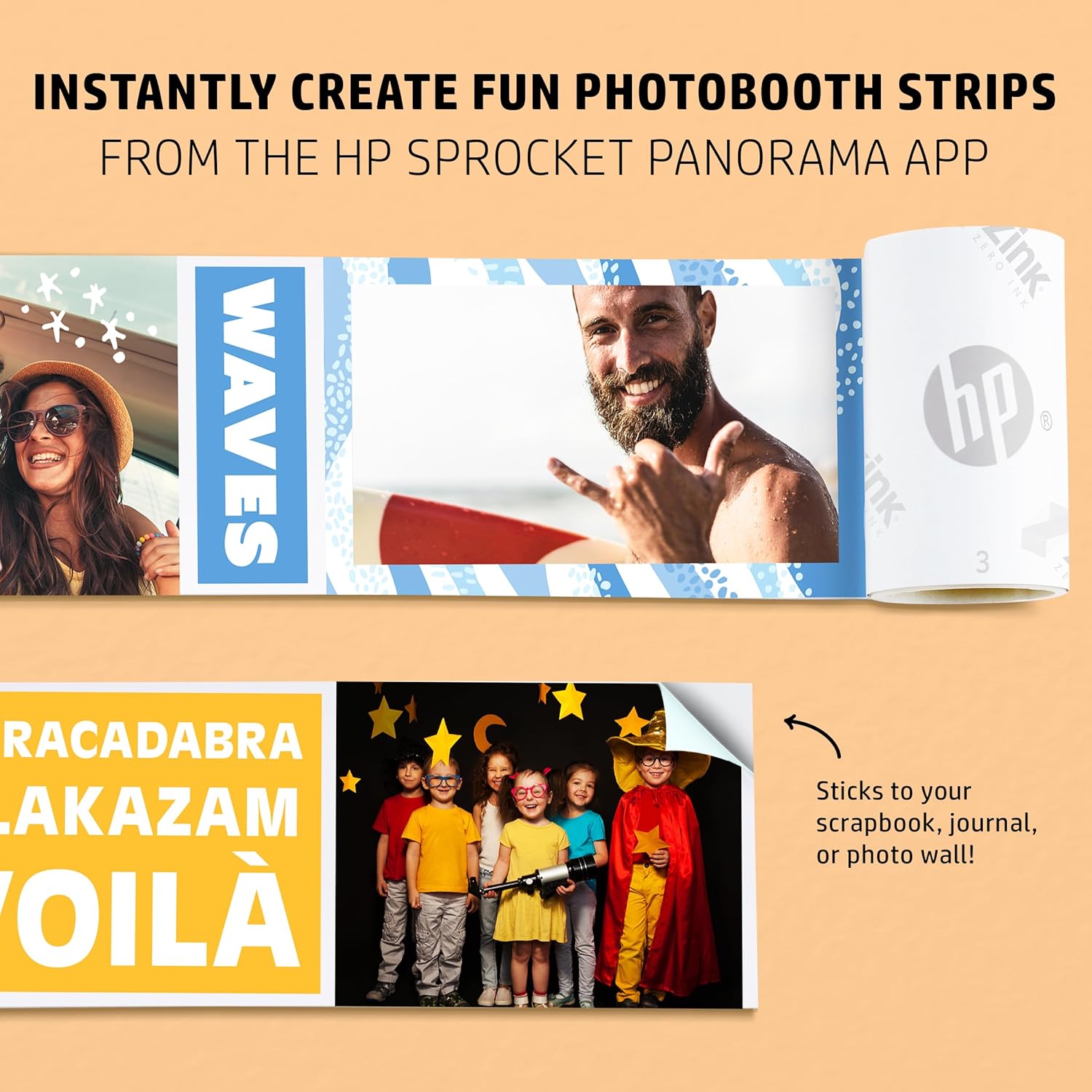 *NEW!* HP Sprocket Panorama Instant Portable Color Label & Photo Printer (Grey) [HPISPPANW_HP]