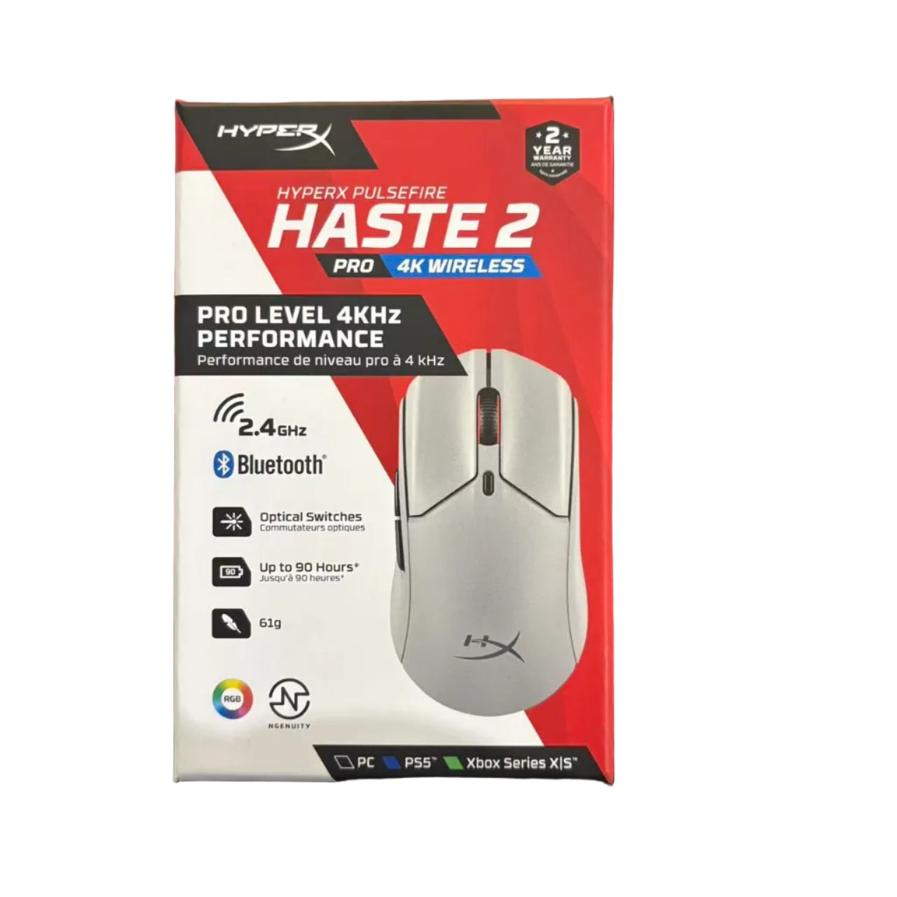 HyperX Pulsefire Haste 2 Pro 4K Wireless Gaming Mouse A1KY5AA