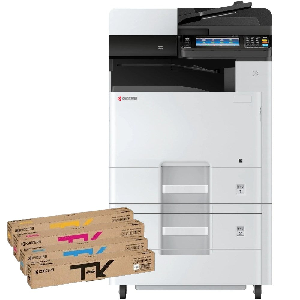 Kyocera ECOSYS M8130cidn A3 Colour MFP Printer+PF470 Trays/Cabinet+BONUS:TK8119 Toner Set+3-Year Warranty