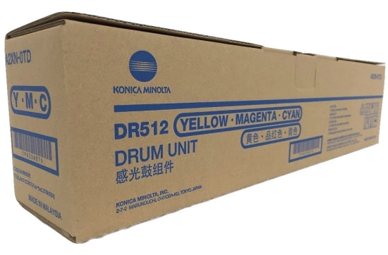 1x Genuine Konica Minolta DR512 C/M/Y Colour Imaging Drum Unit R2/R3/R4 for Bizhub C224 C284 C364 C454 C554 [A2XN0TD]