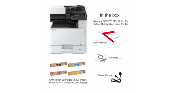 *Sale!* Kyocera M8124Cidn A3 Colour Laser Mfp Printer+3-Year Wty 24Ppm 1102P43As0 Printer Multi