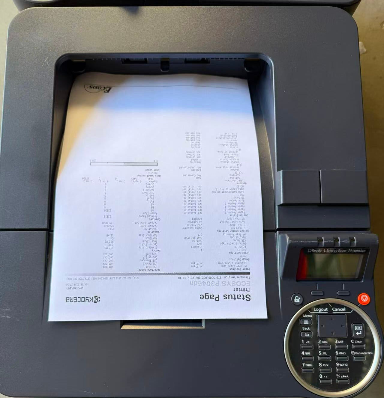 Ex-Demo Unit Kyocera ECOSYS P3045dn A4 Mono Laser Printer 1102S23NL0 12K Page Count