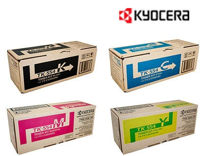 *Sale!* 4X Pack Genuine Kyocera Tk-554 C/M/Y/K Toner Set For Fsc5200Dn (6K) [Tk554-Set] Cartridge -