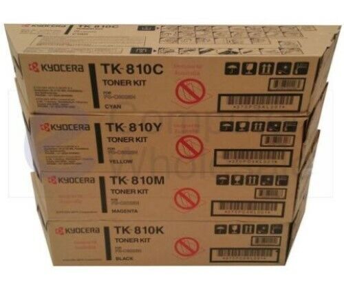 *Clear!* 4X Pack Genuine Kyocera Tk-810-Bk/C/M/Y Toner Cartridge Set For Fsc8026N [Tk810-Set] -