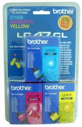1 X Genuine Brother Lc-47 C/M/Y Ink Cartridge Colour Pack Lc-47Cl3Pk -