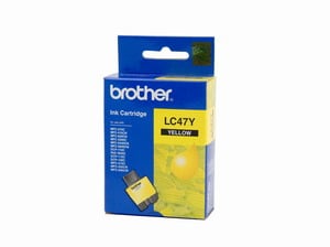 1 X Genuine Brother Lc-47 Yellow Ink Cartridge Lc-47Y -