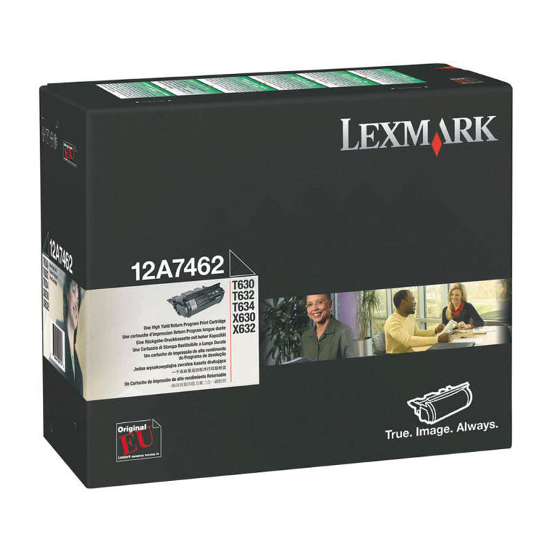 Lexmark Genuine 12A7462 HY Return Program Toner for T630/T632/T634/X632/X634 21K