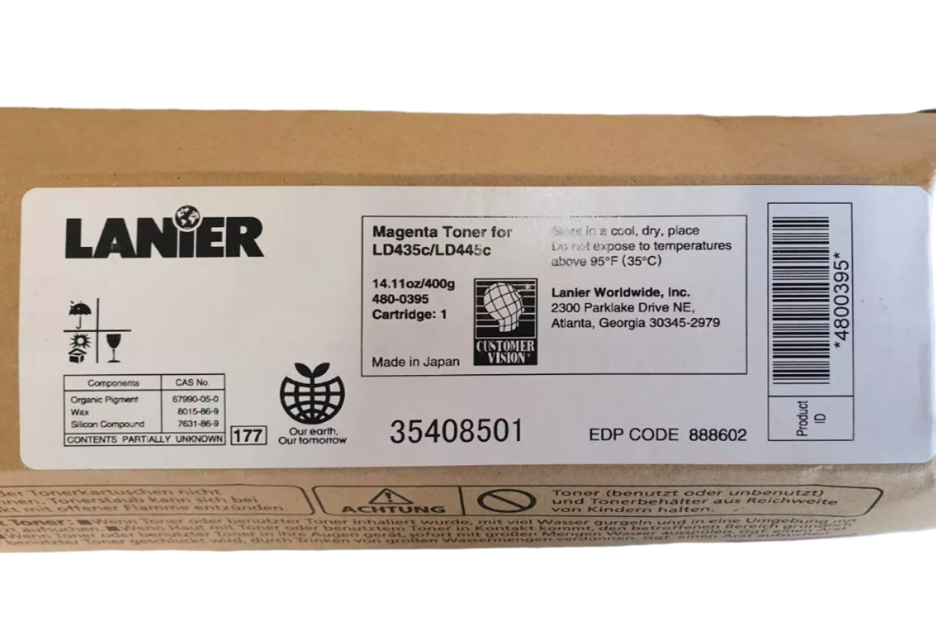 1 x Genuine Lanier MPC3500 MPC4500 LD435C LD445C Magenta Toner Cartridge 17K [888602]