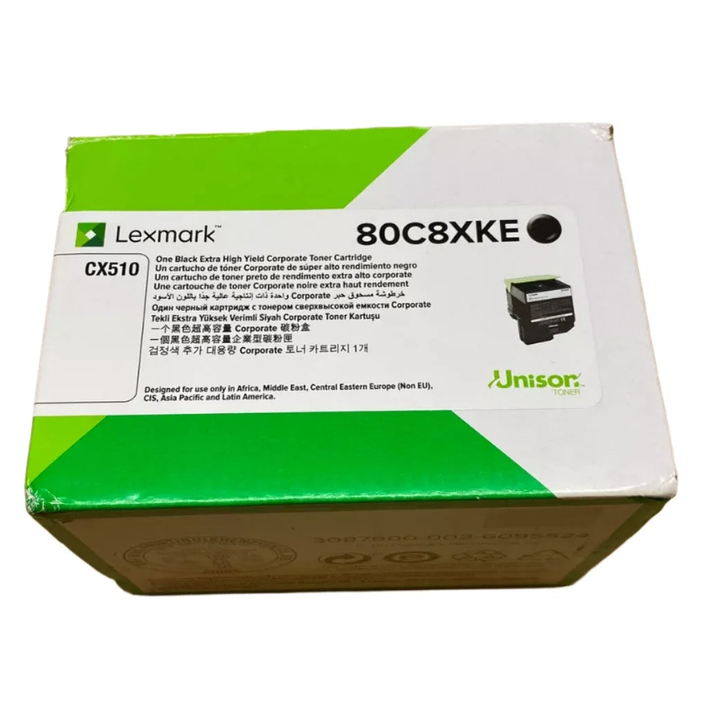 Lexmark 808XK Black Extra High Yield Toner Cartridge for CX510DE CX510DHE 80C8XKE