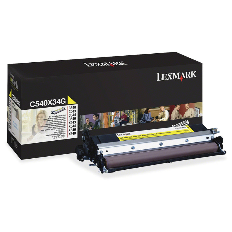 Lexmark C540X34G Genuine Yellow Developer Unit For C540/C543/C544/C546/X543/X544 30K Cartridge -