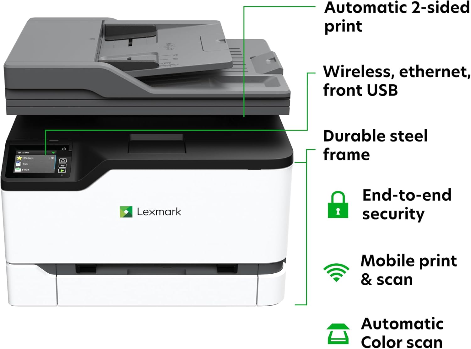 Xerox Lexmark CX431ADW A4 Color Laser Multifunction Printer + Duplex Scanning (40N9575) 25PPM