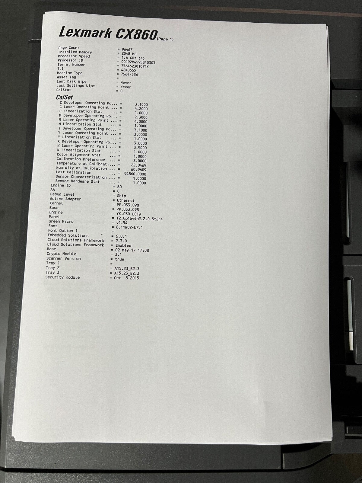 *RFB* Lexmark CX860DE 57PPM A4 Colour Multifunction Printer [42K0665] CX860DTE *Ex-Leasing Unit*